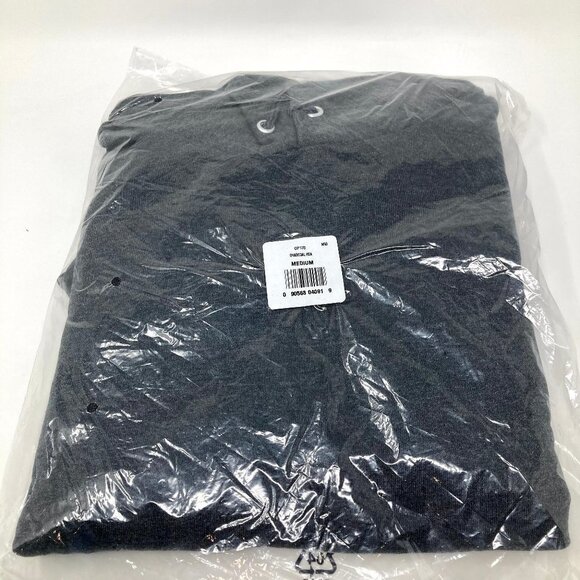 Hanes Men's Hoodie with Kangaroo Pockets Medium Heather Gray Sweatshirt NWT NEW - Picture 2 of 3